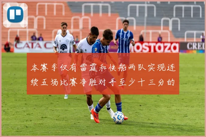 本赛季仅有雷霆和快船两队实现连续五场比赛净胜对手至少十三分的壮举